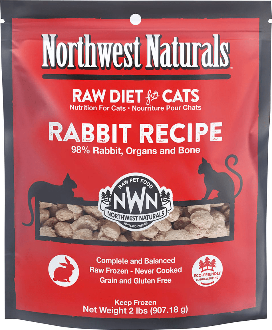 Northwest Naturals Raw Frozen Cat Nibbles - Rabbit Recipe